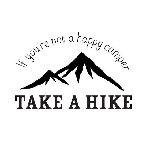 Take A Hike White Modern Wood Framed Art Print by McFarland, Leslie