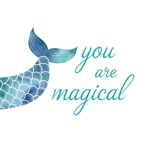 You Are Magical Black Modern Wood Framed Art Print with Double Matting by McFarland, Leslie