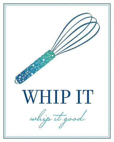 Whip It Good White Modern Wood Framed Art Print with Double Matting by McFarland, Leslie