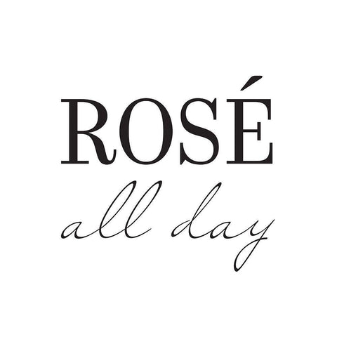 Rose All Day White Modern Wood Framed Art Print with Double Matting by McFarland, Leslie