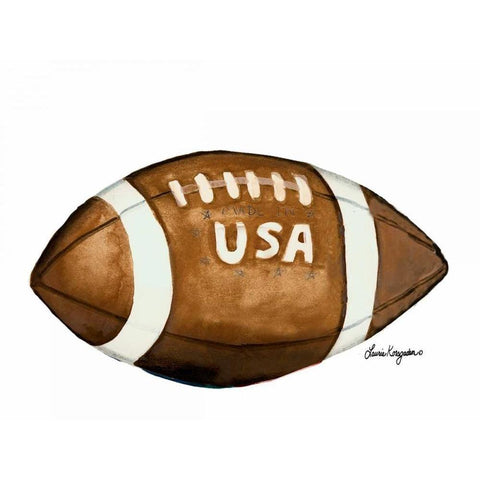 USA Football Black Modern Wood Framed Art Print with Double Matting by Korsgaden, Laurie