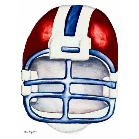 Helmet White Modern Wood Framed Art Print by Korsgaden, Laurie