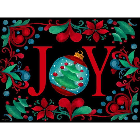Joy White Modern Wood Framed Art Print by Korsgaden, Laurie