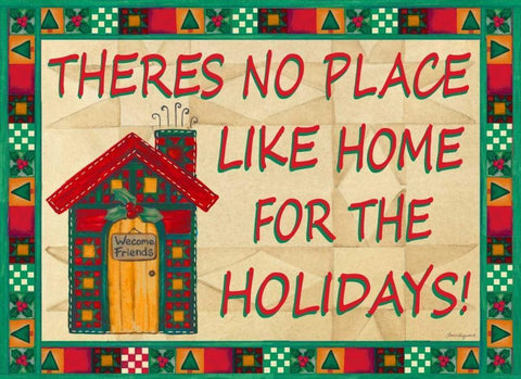 Home for The Holidays White Modern Wood Framed Art Print with Double Matting by Korsgaden, Laurie