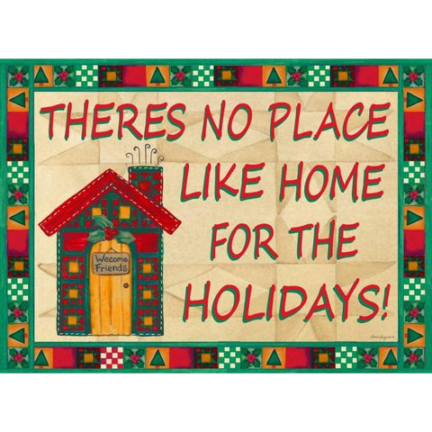 Home for The Holidays Black Modern Wood Framed Art Print with Double Matting by Korsgaden, Laurie