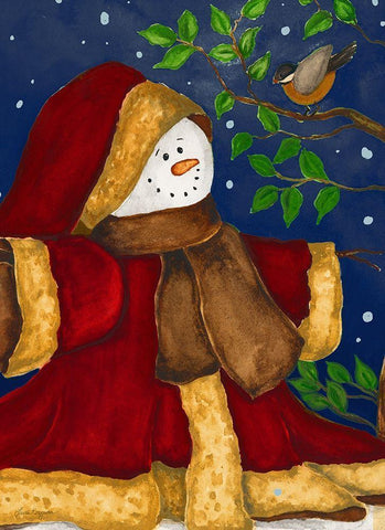 Holiday Evening White Modern Wood Framed Art Print with Double Matting by Korsgaden, Laurie