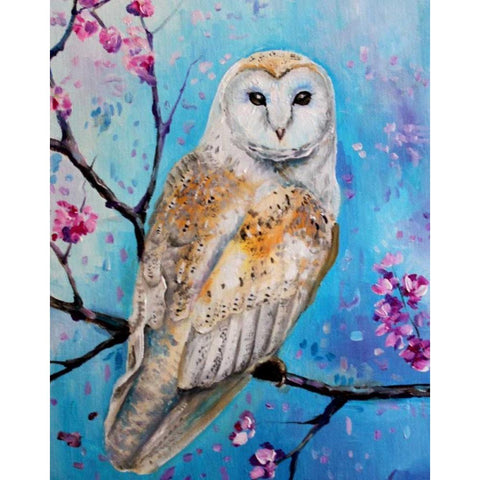 OwlWays 1 Black Modern Wood Framed Art Print with Double Matting by Colberg, Lisa