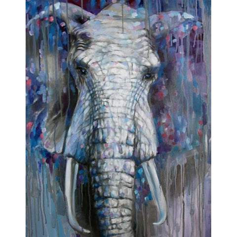 Purple Girl 1 White Modern Wood Framed Art Print by Colberg, Lisa