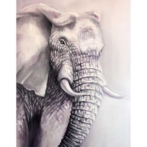 Elephant Trail 1 White Modern Wood Framed Art Print by Colberg, Lisa