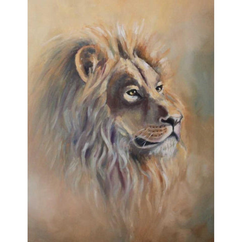 Lion 1 White Modern Wood Framed Art Print by Colberg, Lisa