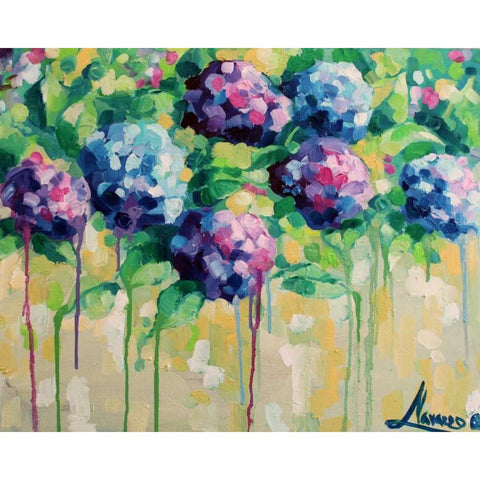Hydr 1 Black Modern Wood Framed Art Print with Double Matting by Colberg, Lisa