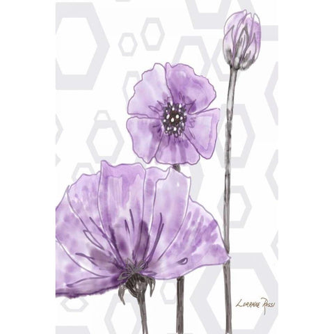 Poppy Arch Rect 1 Black Modern Wood Framed Art Print by Rossi, Lorraine