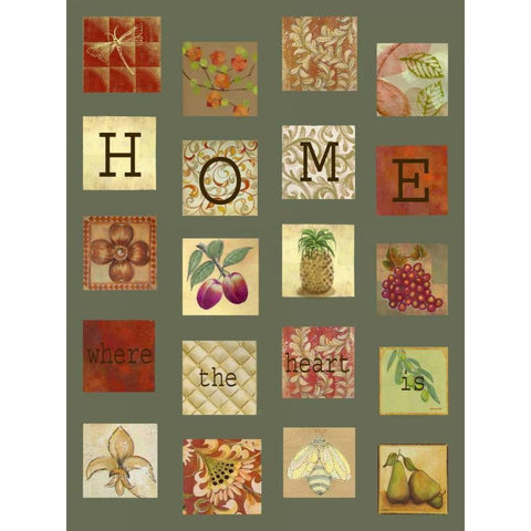 Home Tiles White Modern Wood Framed Art Print by Rossi, Lorraine