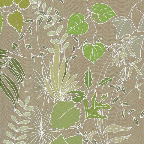 Linen Leaves 2 White Modern Wood Framed Art Print by Rossi, Lorraine