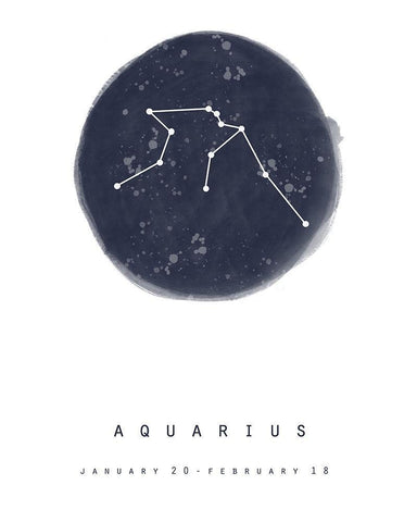 Aquarius Black Ornate Wood Framed Art Print with Double Matting by Straatsma, Leah