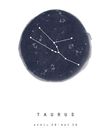 Taurus White Modern Wood Framed Art Print with Double Matting by Straatsma, Leah