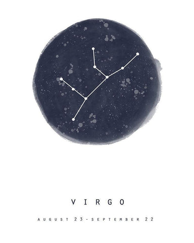 Virgo White Modern Wood Framed Art Print with Double Matting by Straatsma, Leah
