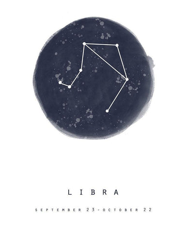 Libra White Modern Wood Framed Art Print with Double Matting by Straatsma, Leah