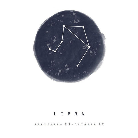 Libra Black Modern Wood Framed Art Print by Straatsma, Leah