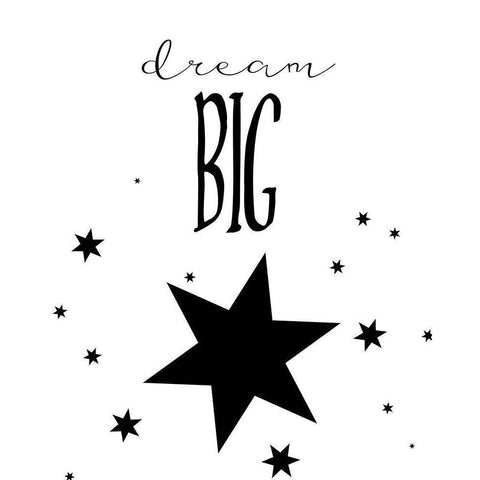 Dream Big Black Modern Wood Framed Art Print with Double Matting by Straatsma, Leah