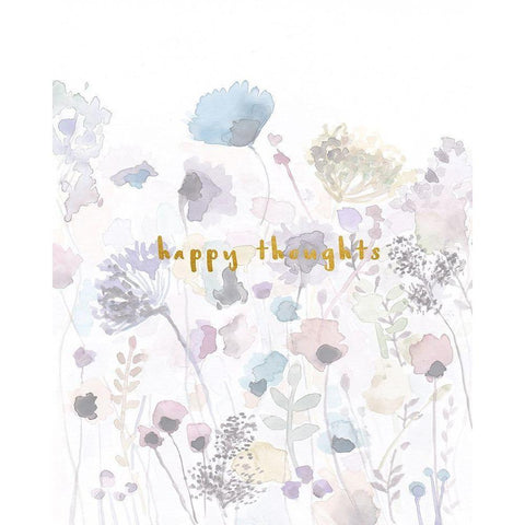 Happy Thoughts White Modern Wood Framed Art Print by Straatsma, Leah