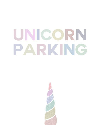 Unicorn Parking Black Ornate Wood Framed Art Print with Double Matting by Straatsma, Leah