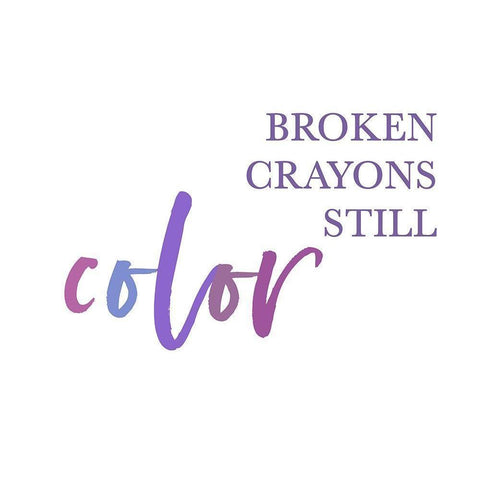 Broken Crayons 2 Black Modern Wood Framed Art Print with Double Matting by Straatsma, Leah