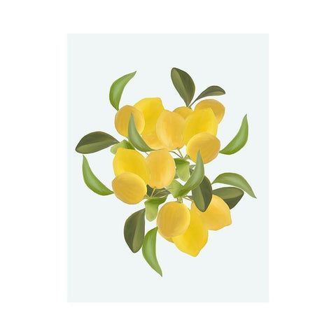 Lemons Part 2 White Modern Wood Framed Art Print by Straatsma, Leah