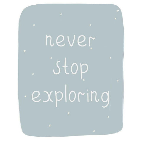 Never Stop Exploring White Modern Wood Framed Art Print by Straatsma, Leah