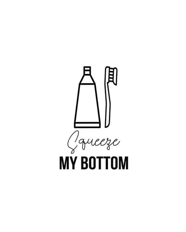 Squeeze My Bottom 2 Black Ornate Wood Framed Art Print with Double Matting by Straatsma, Leah