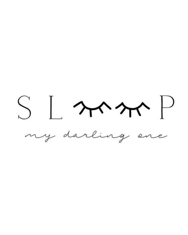 Sleep My Darling One White Modern Wood Framed Art Print with Double Matting by Straatsma, Leah