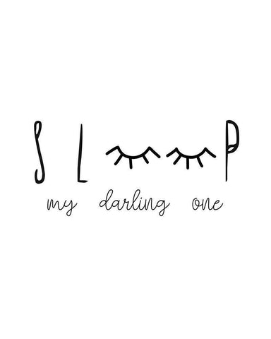 Sleep My Darling 2 White Modern Wood Framed Art Print with Double Matting by Straatsma, Leah