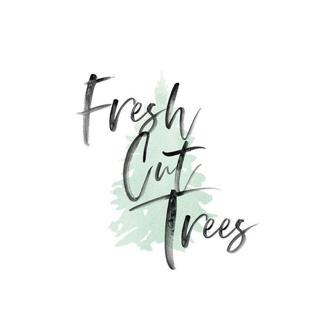 Fresh Cute Trees White Modern Wood Framed Art Print by Straatsma, Leah