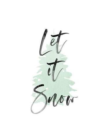 Let it Snow Black Ornate Wood Framed Art Print with Double Matting by Straatsma, Leah