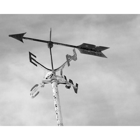 Weather Vane White Modern Wood Framed Art Print by Straatsma, Leah