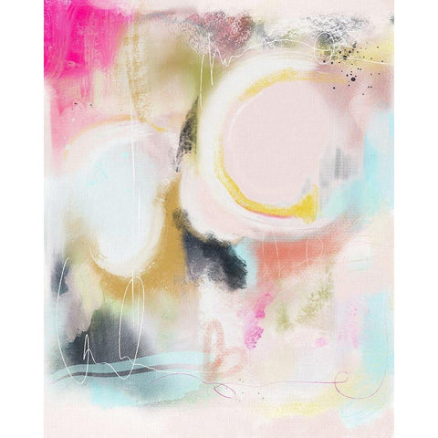 Abstract 1 Black Modern Wood Framed Art Print with Double Matting by Straatsma, Leah