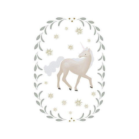 Unicorn Garland White Modern Wood Framed Art Print by Straatsma, Leah