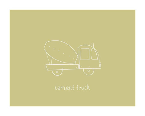 Cement Truck Black Ornate Wood Framed Art Print with Double Matting by Straatsma, Leah