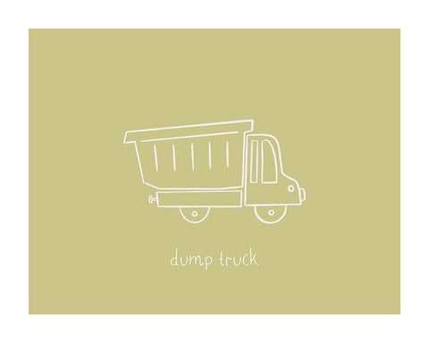 Dump Truck Black Ornate Wood Framed Art Print with Double Matting by Straatsma, Leah