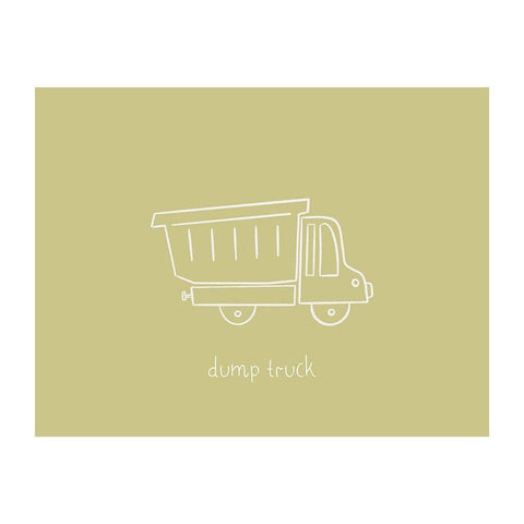 Dump Truck White Modern Wood Framed Art Print by Straatsma, Leah