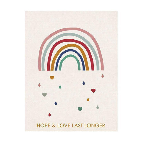 Hope and Love Last Rainbow White Modern Wood Framed Art Print by Straatsma, Leah