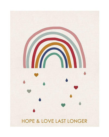 Hope and Love Last Rainbow Black Ornate Wood Framed Art Print with Double Matting by Straatsma, Leah