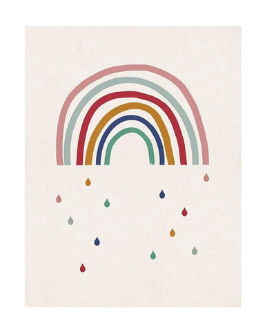 Crying Rainbow White Modern Wood Framed Art Print with Double Matting by Straatsma, Leah