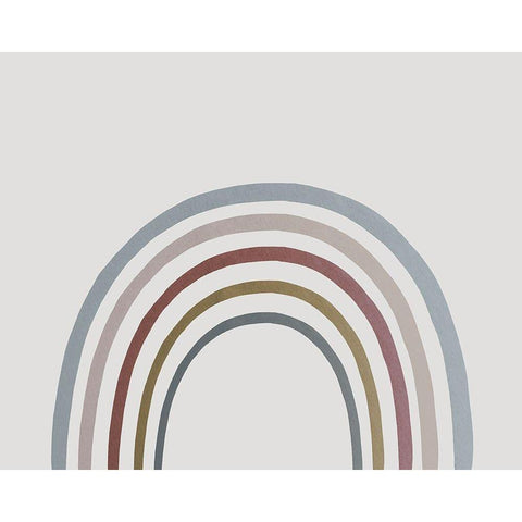 Rainbow Watercolor Black Modern Wood Framed Art Print with Double Matting by Straatsma, Leah