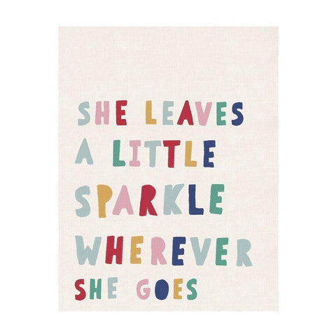 She Leaves a Little Sparkle Black Modern Wood Framed Art Print with Double Matting by Straatsma, Leah