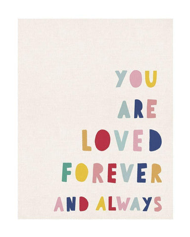 You Are Loved White Modern Wood Framed Art Print with Double Matting by Straatsma, Leah