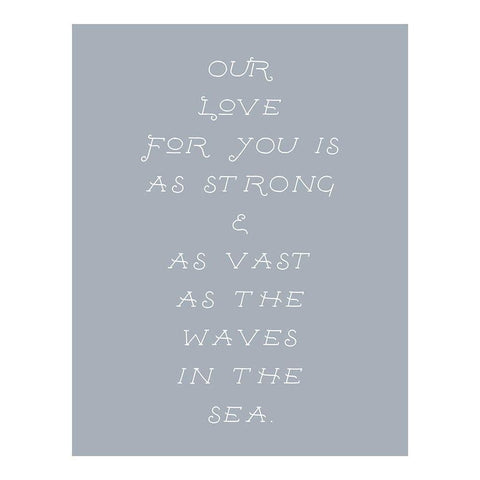 Our Love For You White Modern Wood Framed Art Print by Straatsma, Leah