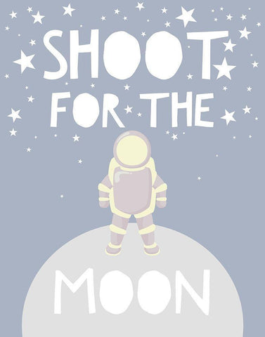 Shoot For The Stars White Modern Wood Framed Art Print with Double Matting by Straatsma, Leah