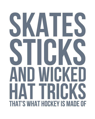 What Hockey is Made Of White Modern Wood Framed Art Print with Double Matting by Straatsma, Leah