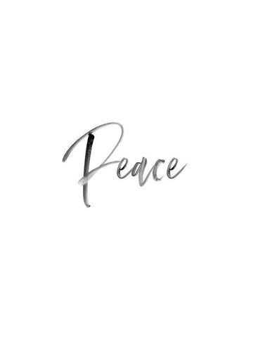 Peace White Modern Wood Framed Art Print with Double Matting by Straatsma, Leah